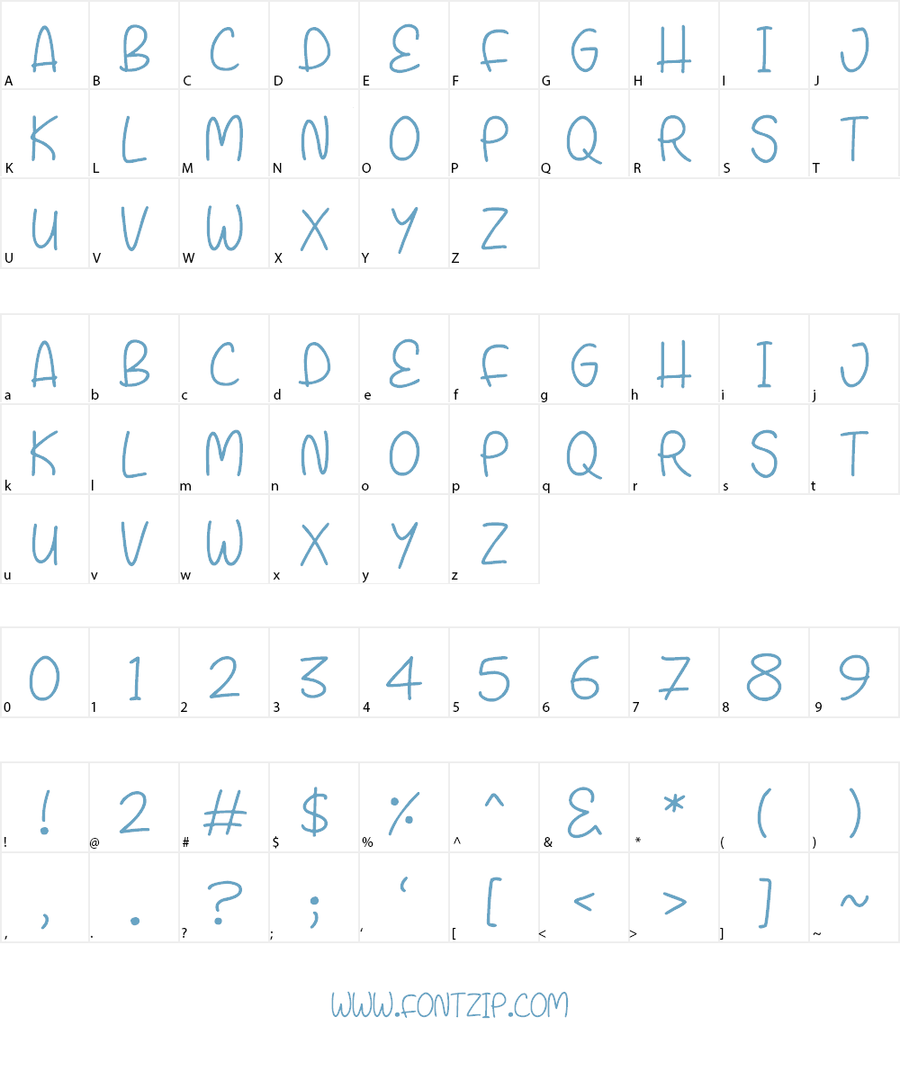 Shine With Me Font Character